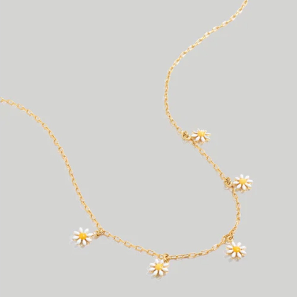 Madewell, Enamel Daisy Charm Choker Necklace

Gold Daisy Chain Necklace